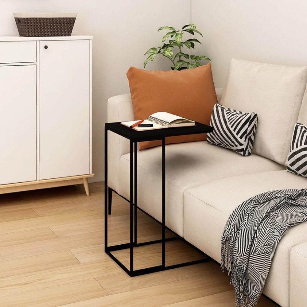 vidaXL Sidobord svart 40x30x59 cm konstruerat trä