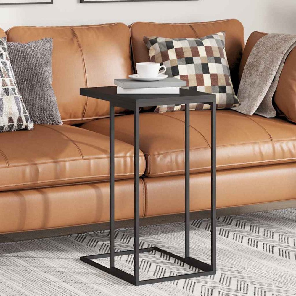 vidaXL Sidobord svart 40x30x59 cm konstruerat trä