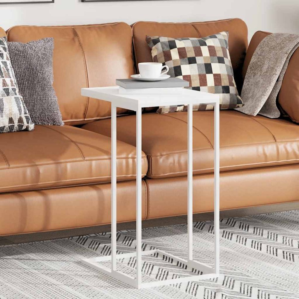 vidaXL Sidobord vit 40x30x59 cm konstruerat trä