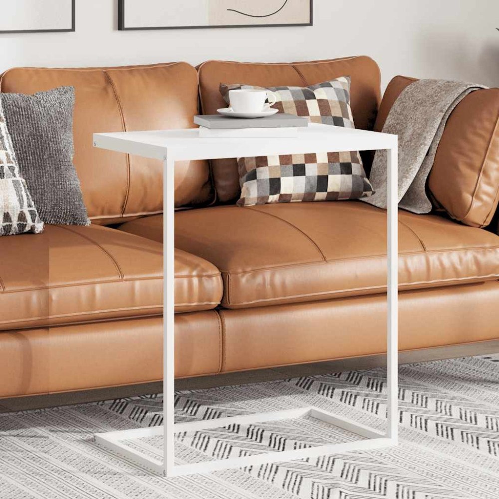 vidaXL Sidobord vit 55x35x66 cm konstruerat trä