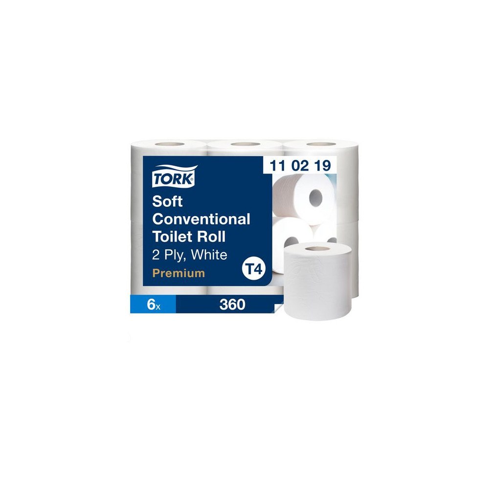 TORK Toalettpapper TORK Pre T4 2-lag vit 6/fp