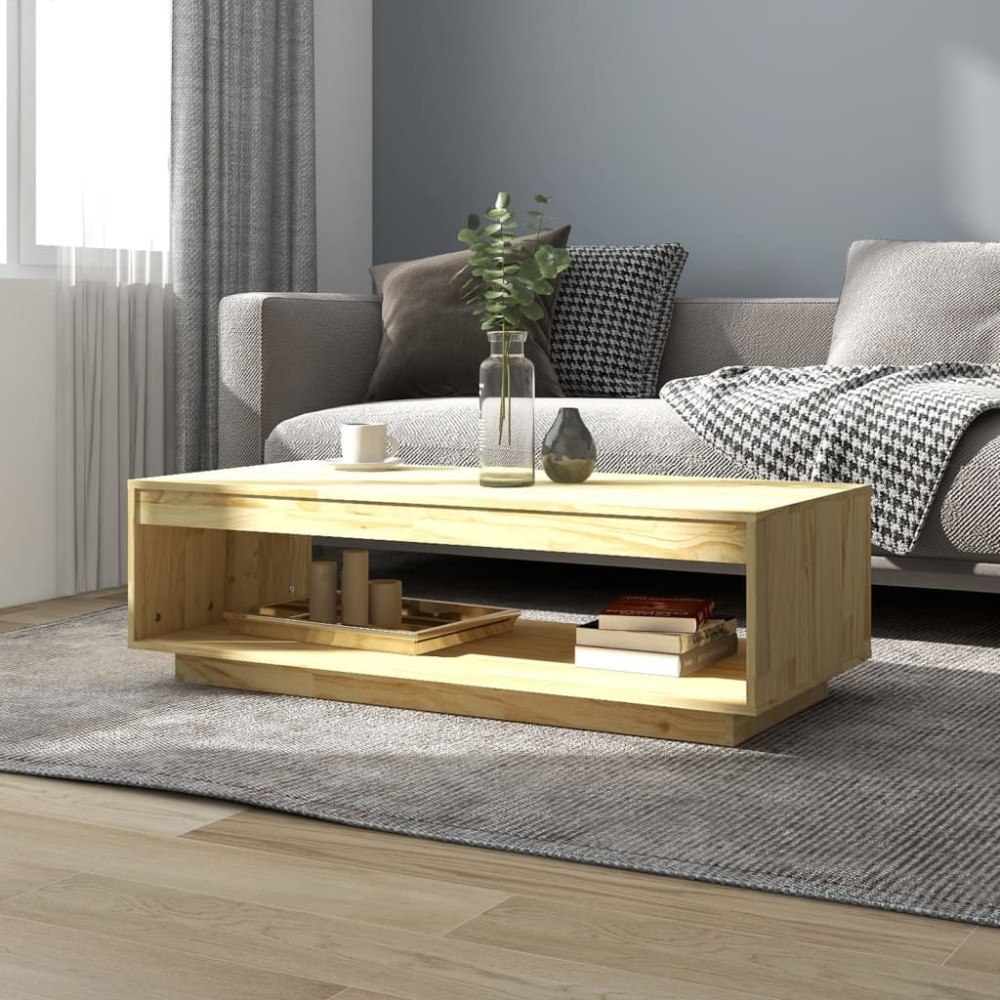 vidaXL Soffbord 110x50x33,5 cm massiv furu