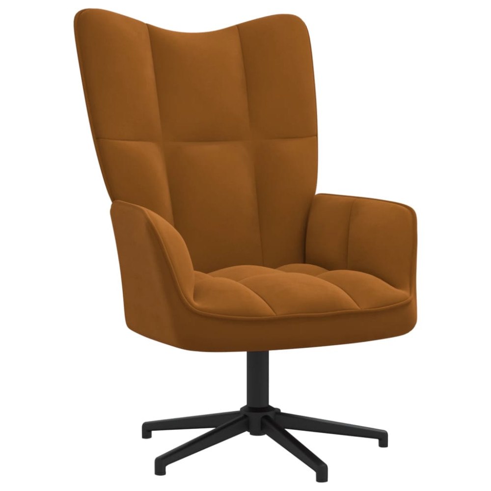 vidaXL Vilstol brun sammet