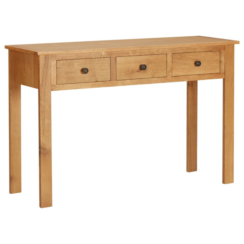 vidaXL Sminkbord 110x40x75 cm massiv ek