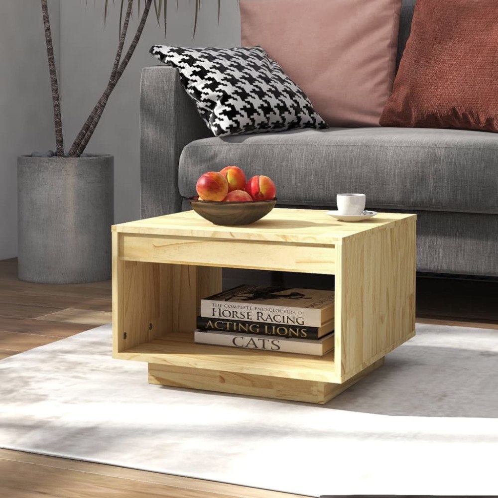vidaXL Soffbord 50x50x33,5 cm massiv furu