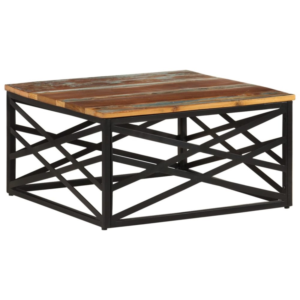 vidaXL Soffbord 68x68x35 cm massivt återvunnet trä