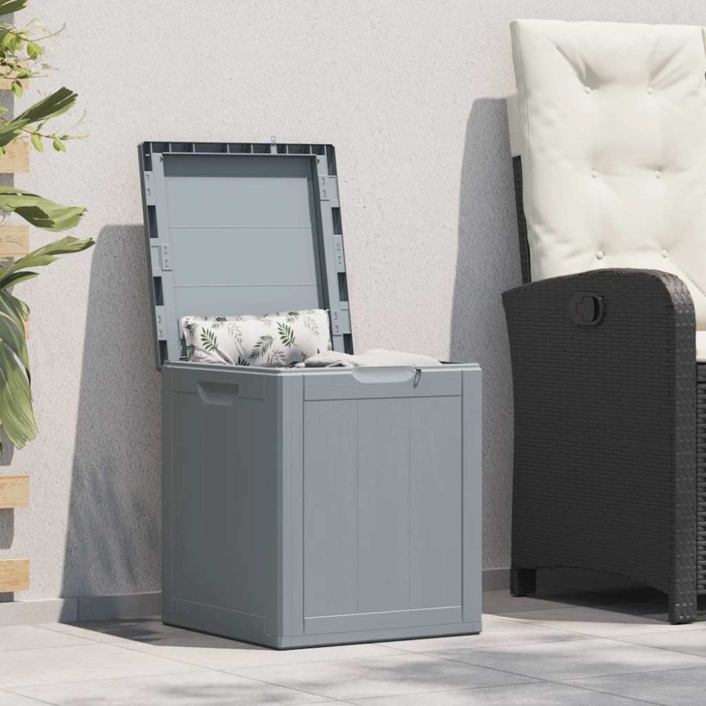 vidaXL Dynbox 90 liter grå PP-träliknande