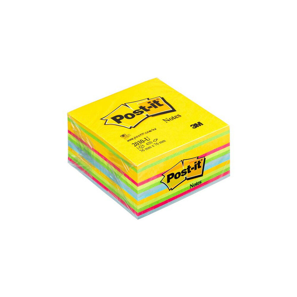 Post-it Notes POST-IT kub 76x76mm sort. färger