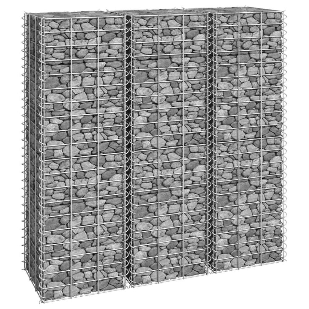 vidaXL Gabioner 3 st 30x30x100 cm järn