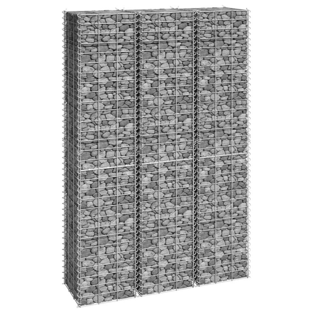 vidaXL Gabioner 3 st 30x30x150 cm järn