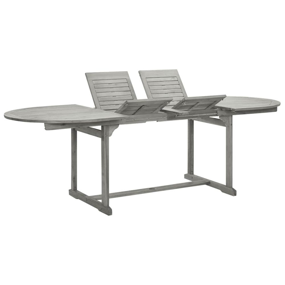 vidaXL Trädgårdsbord (160-240)x100x75 cm massivt akaciaträ