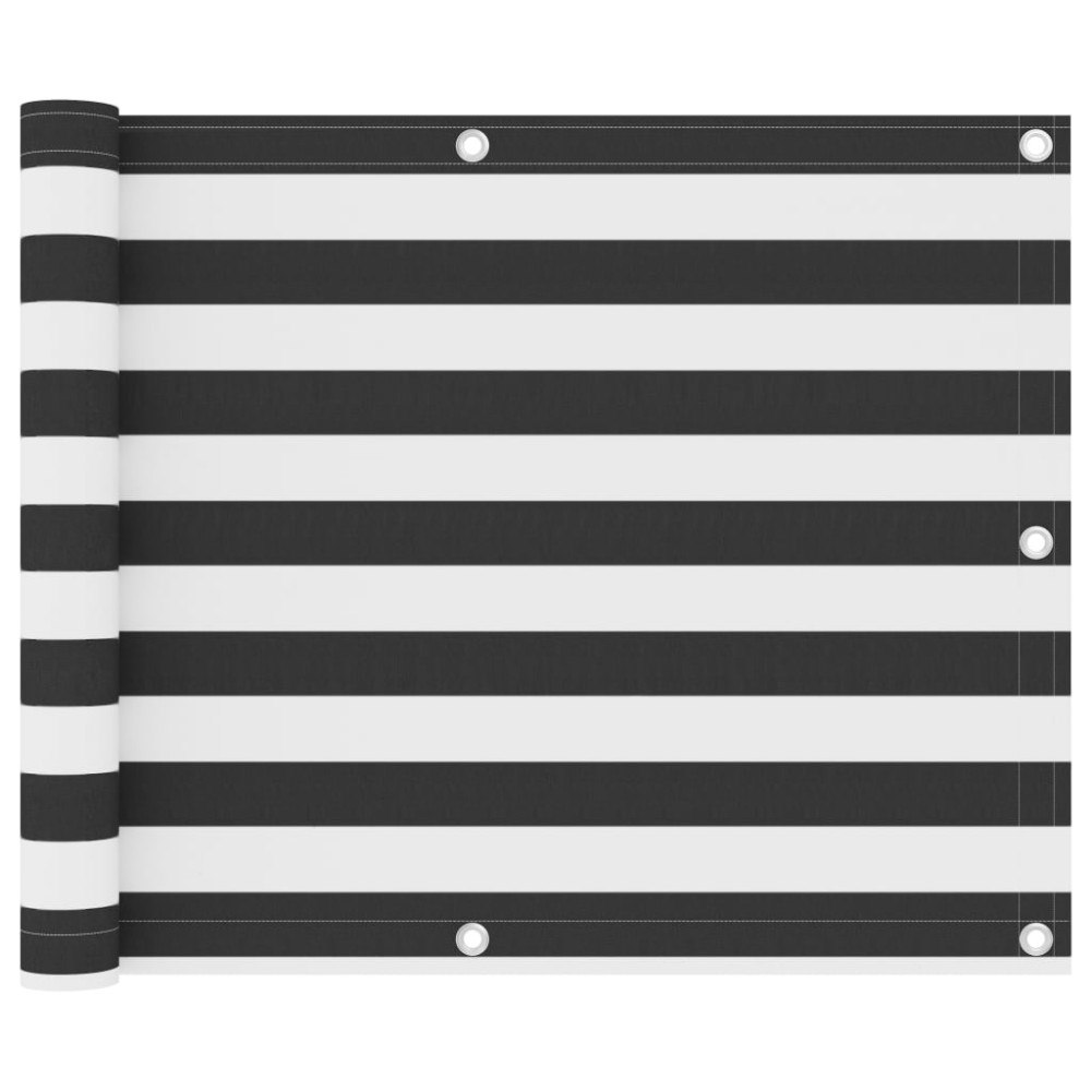 vidaXL Balkongskärm antracit och vit 75x400 cm oxfordtyg