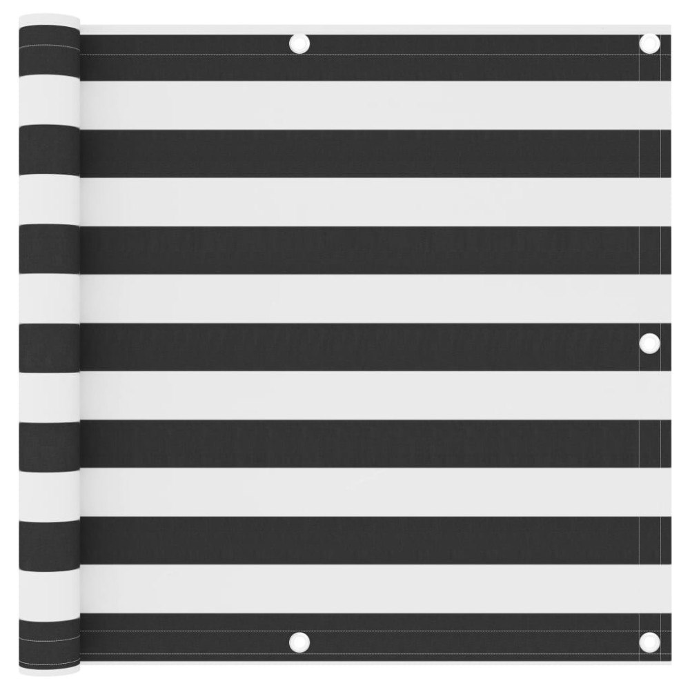 vidaXL Balkongskärm antracit och vit 90x500 cm oxfordtyg