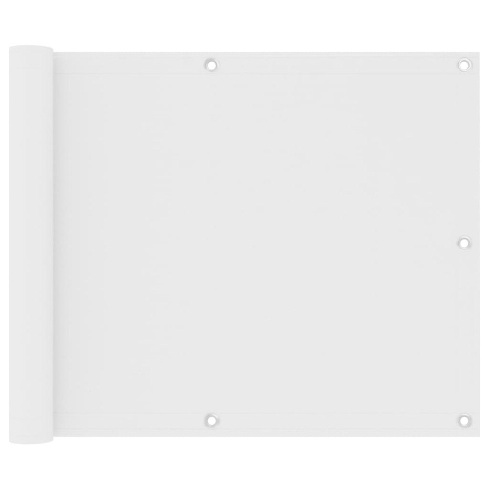 vidaXL Balkongskärm vit 75x300 cm oxfordtyg