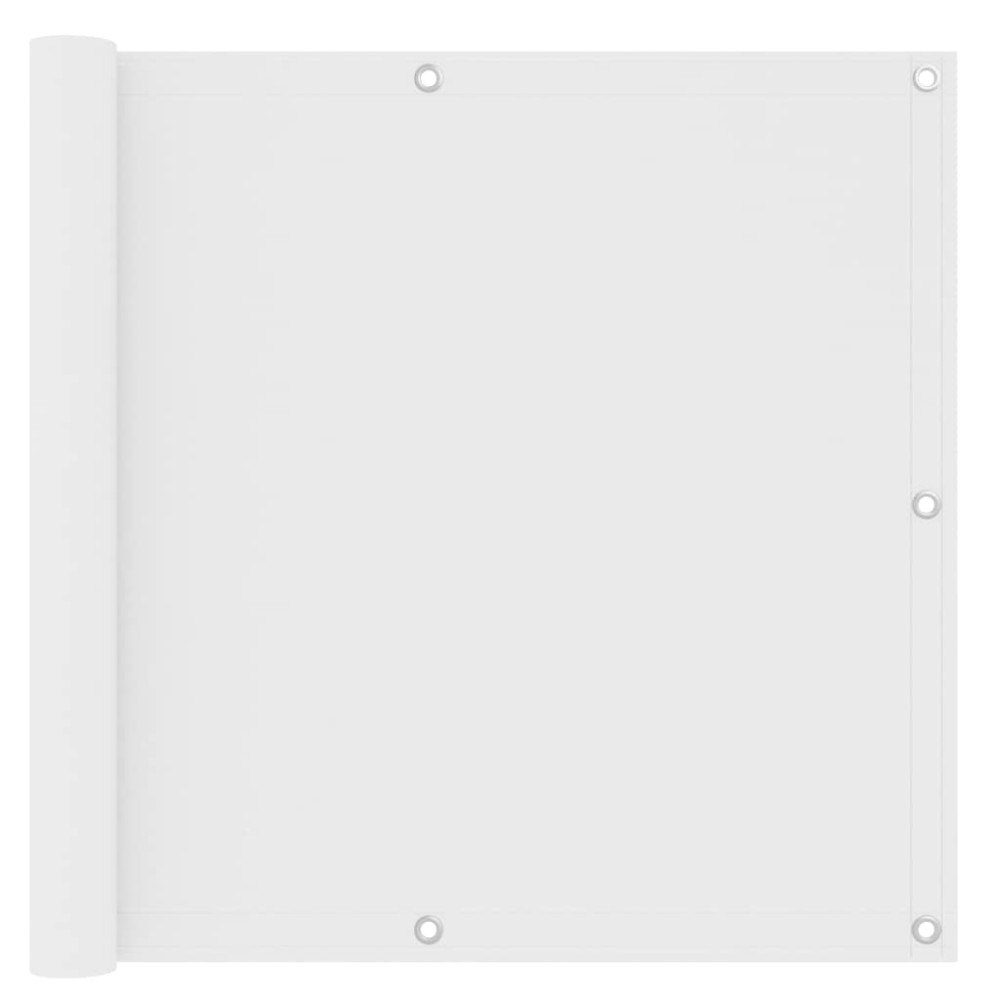 vidaXL Balkongskärm vit 90x400 cm oxfordtyg