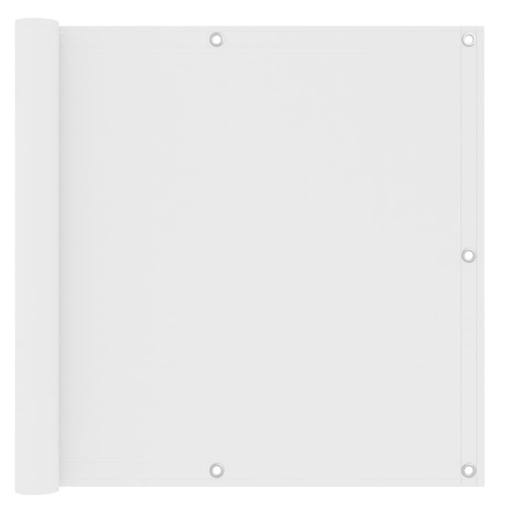 vidaXL Balkongskärm vit 90x500 cm oxfordtyg