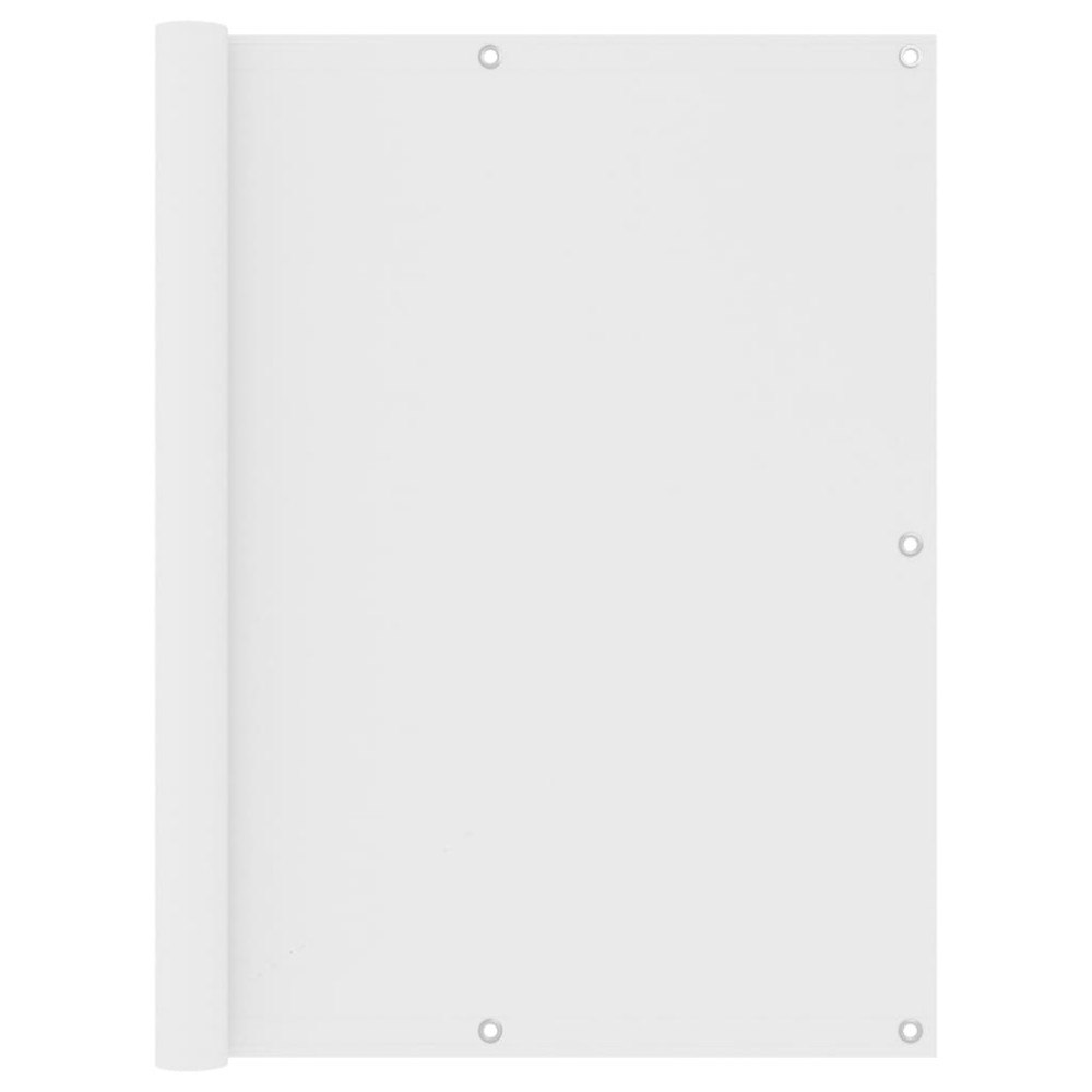 vidaXL Balkongskärm vit 120x300 cm oxfordtyg