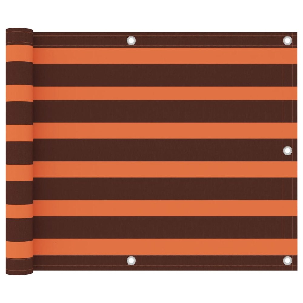 vidaXL Balkongskärm orange och brun 75x300 cm oxfordtyg