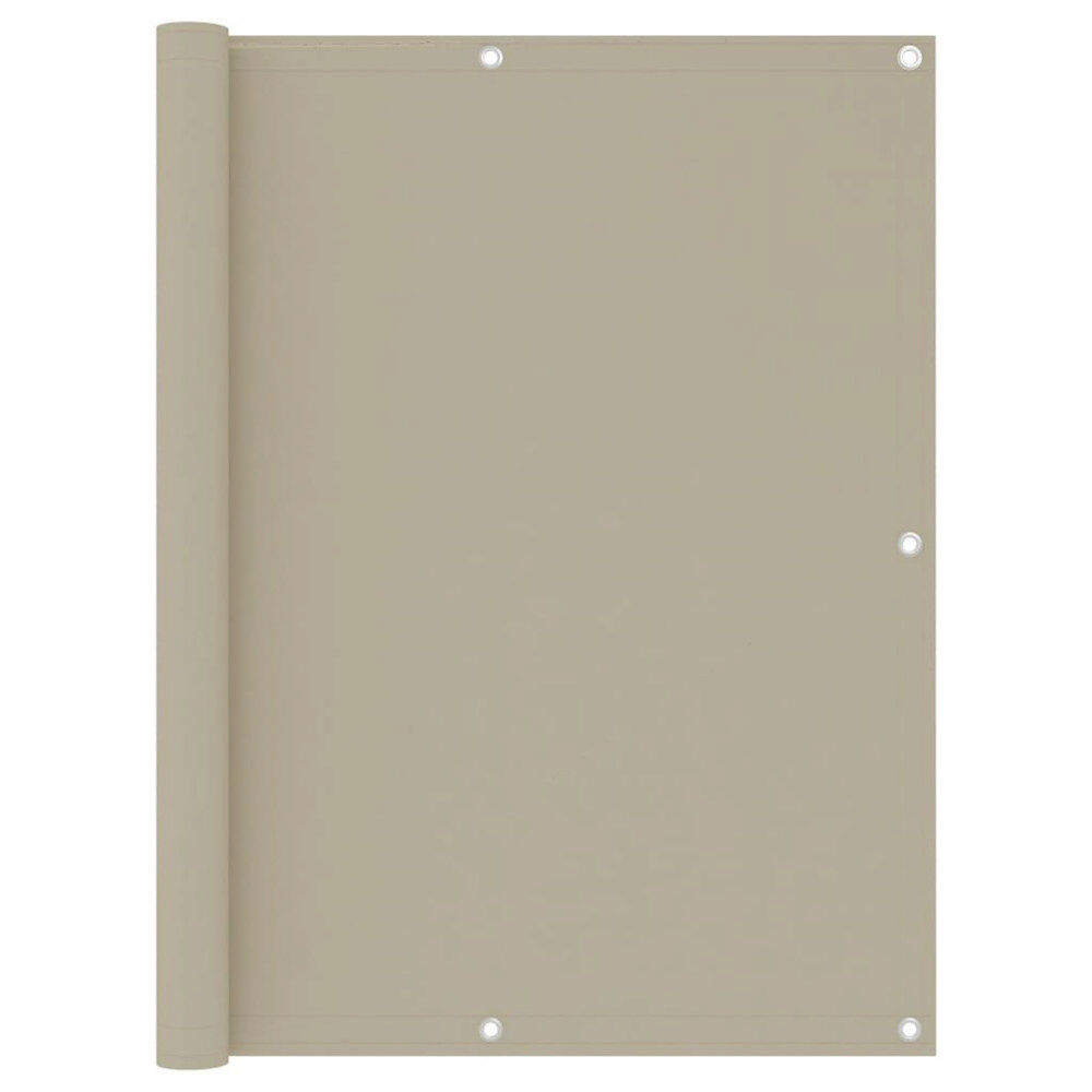vidaXL Balkongskärm beige 120x600 cm oxfordtyg