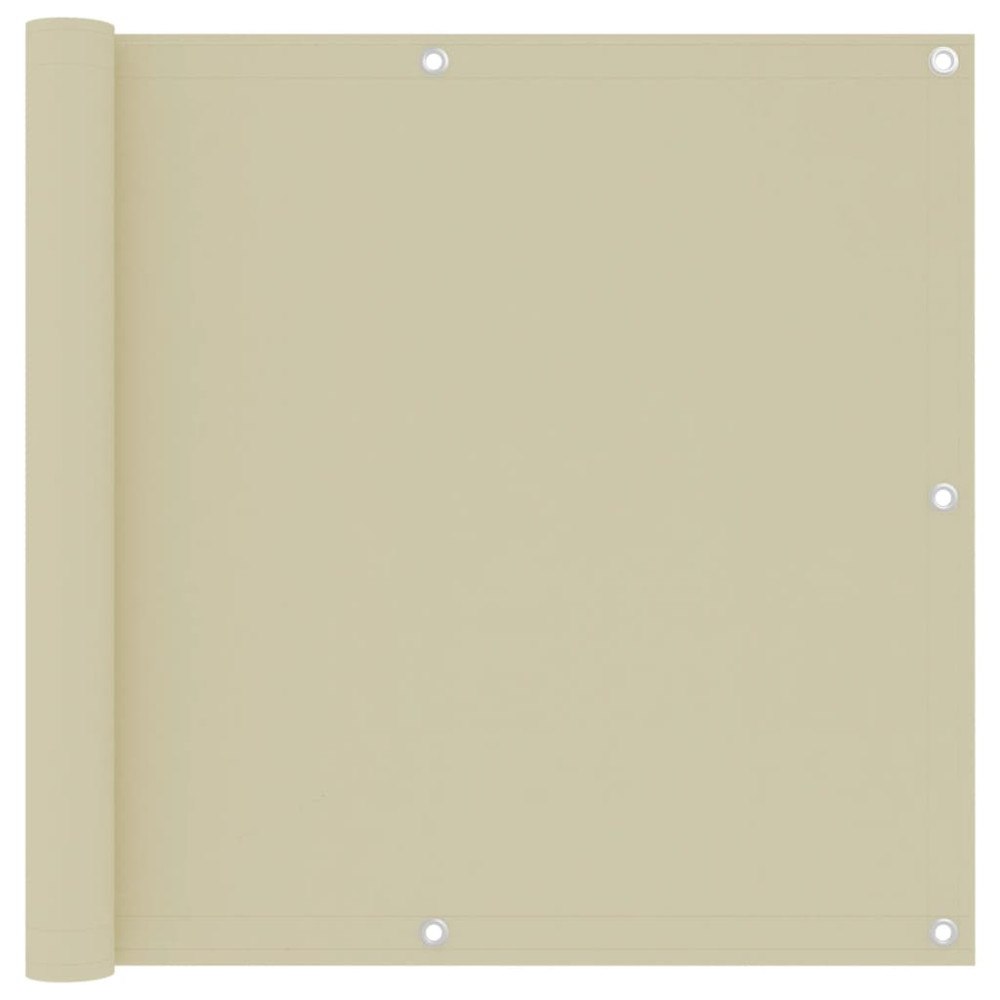 vidaXL Balkongskärm gräddvit 90x300 cm oxfordtyg