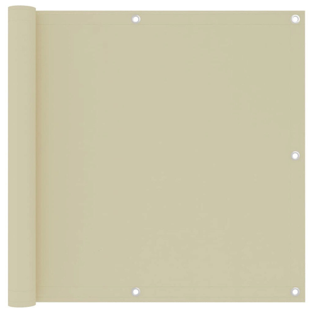 vidaXL Balkongskärm gräddvit 90x300 cm oxfordtyg