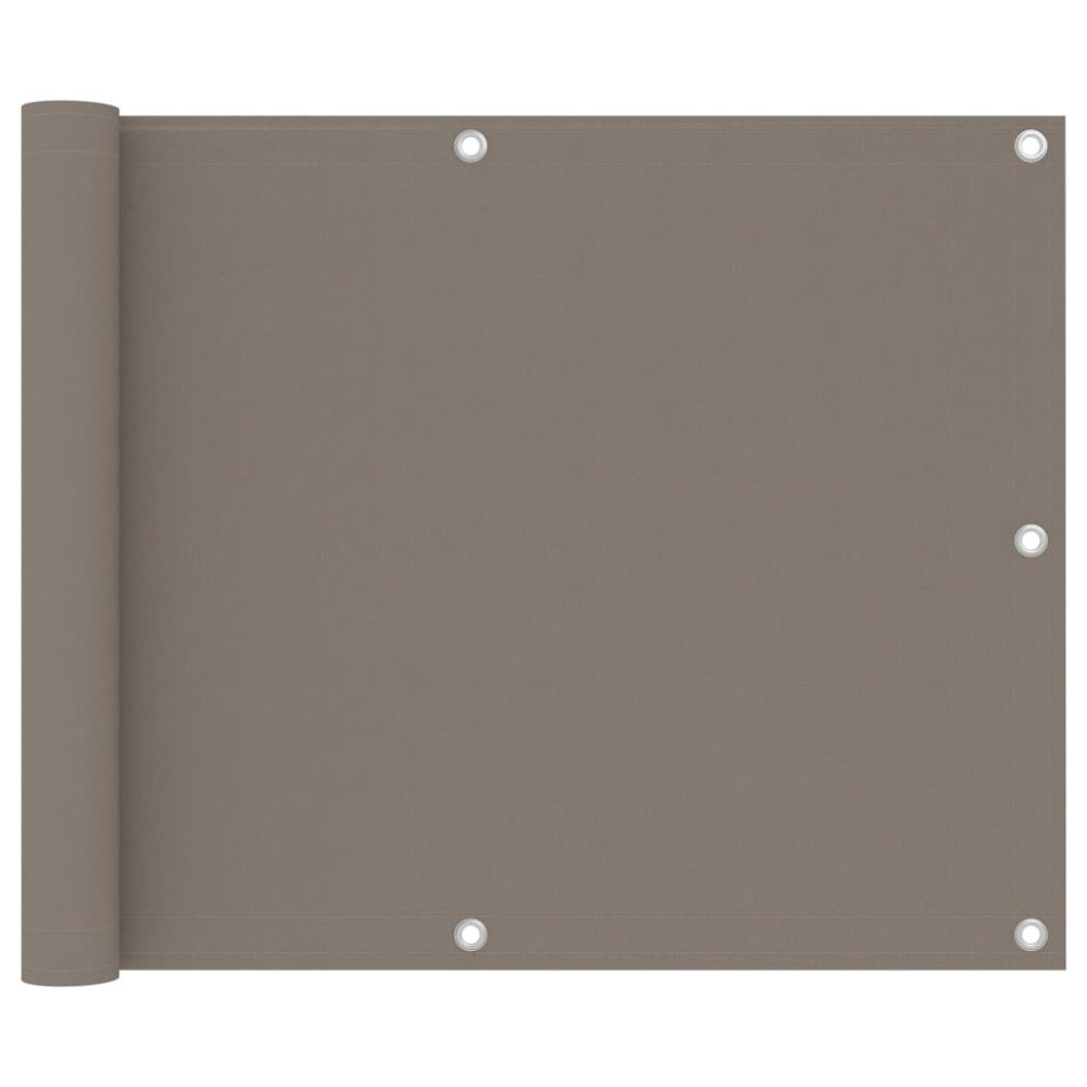 vidaXL Balkongskärm taupe 75x500 cm oxfordtyg