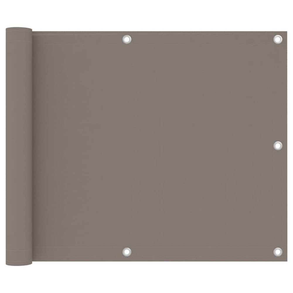 vidaXL Balkongskärm taupe 75x600 cm oxfordtyg