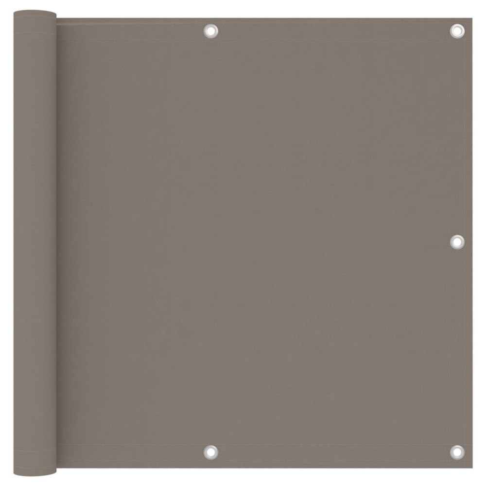 vidaXL Balkongskärm taupe 90x400 cm oxfordtyg