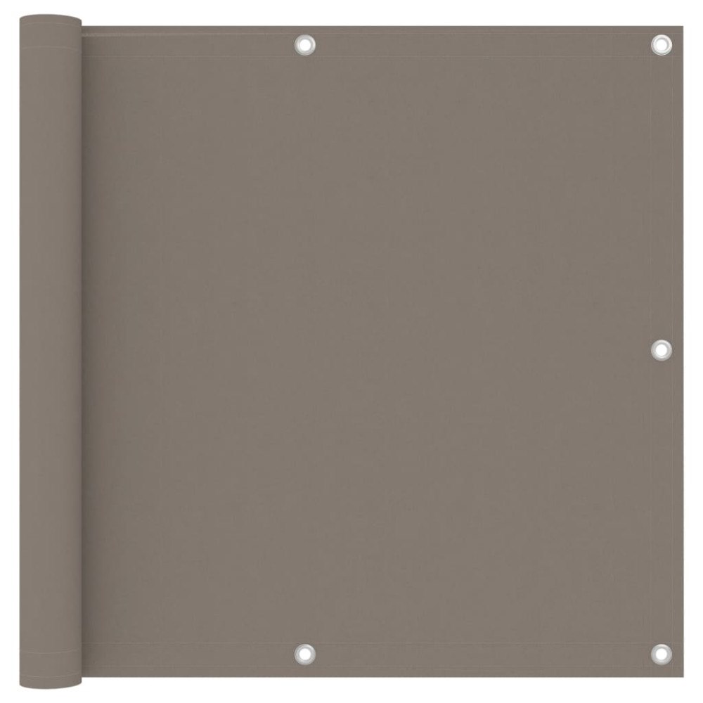vidaXL Balkongskärm taupe 90x500 cm oxfordtyg