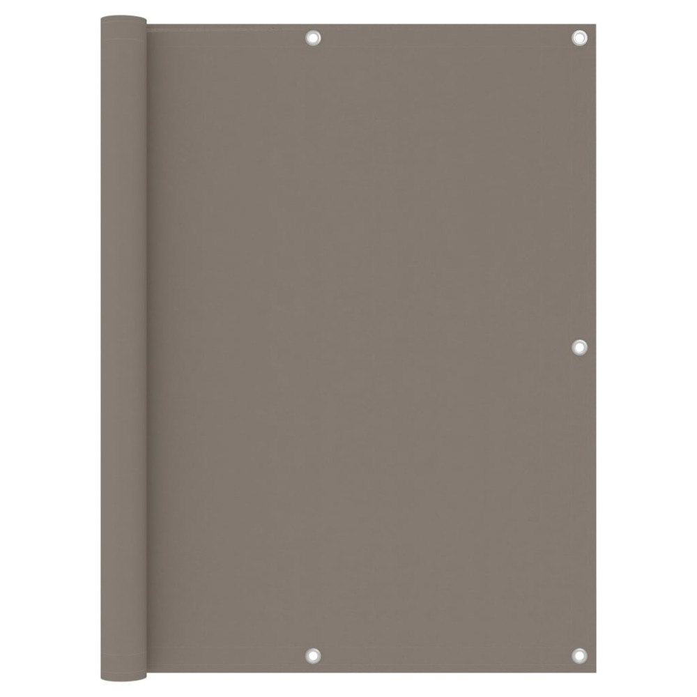 vidaXL Balkongskärm taupe 120x500 cm oxfordtyg