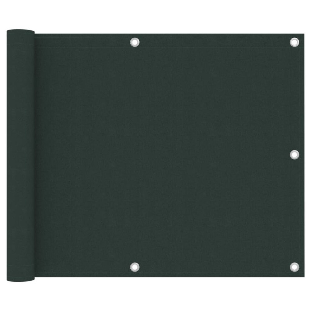 vidaXL Balkongskärm mörkgrön 75x600 cm oxfordtyg