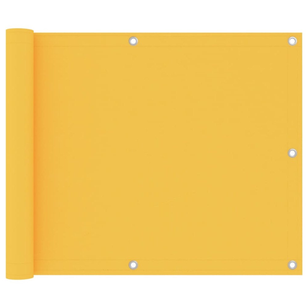 vidaXL Balkongskärm gul 75x500 cm oxfordtyg