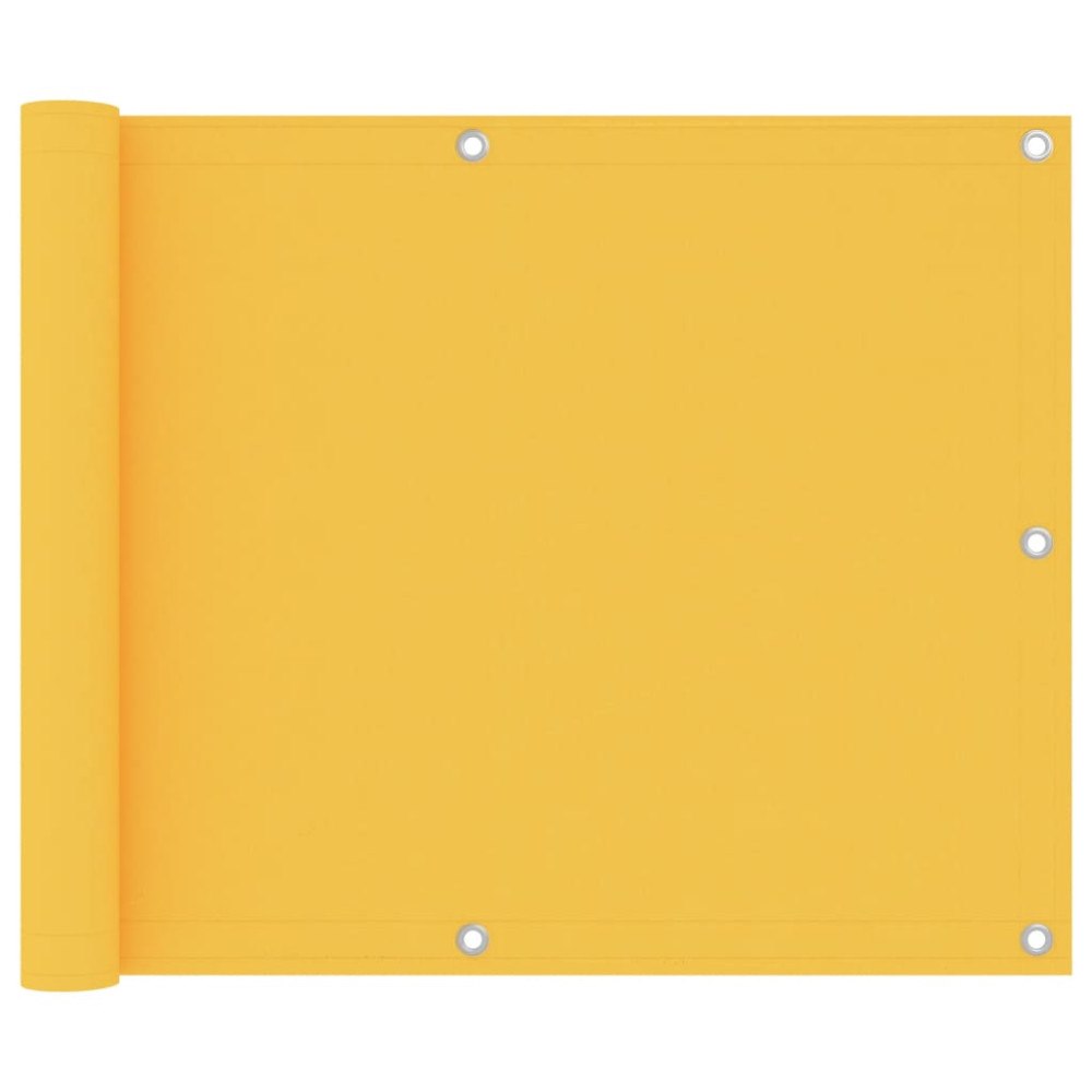 vidaXL Balkongskärm gul 75x600 cm oxfordtyg