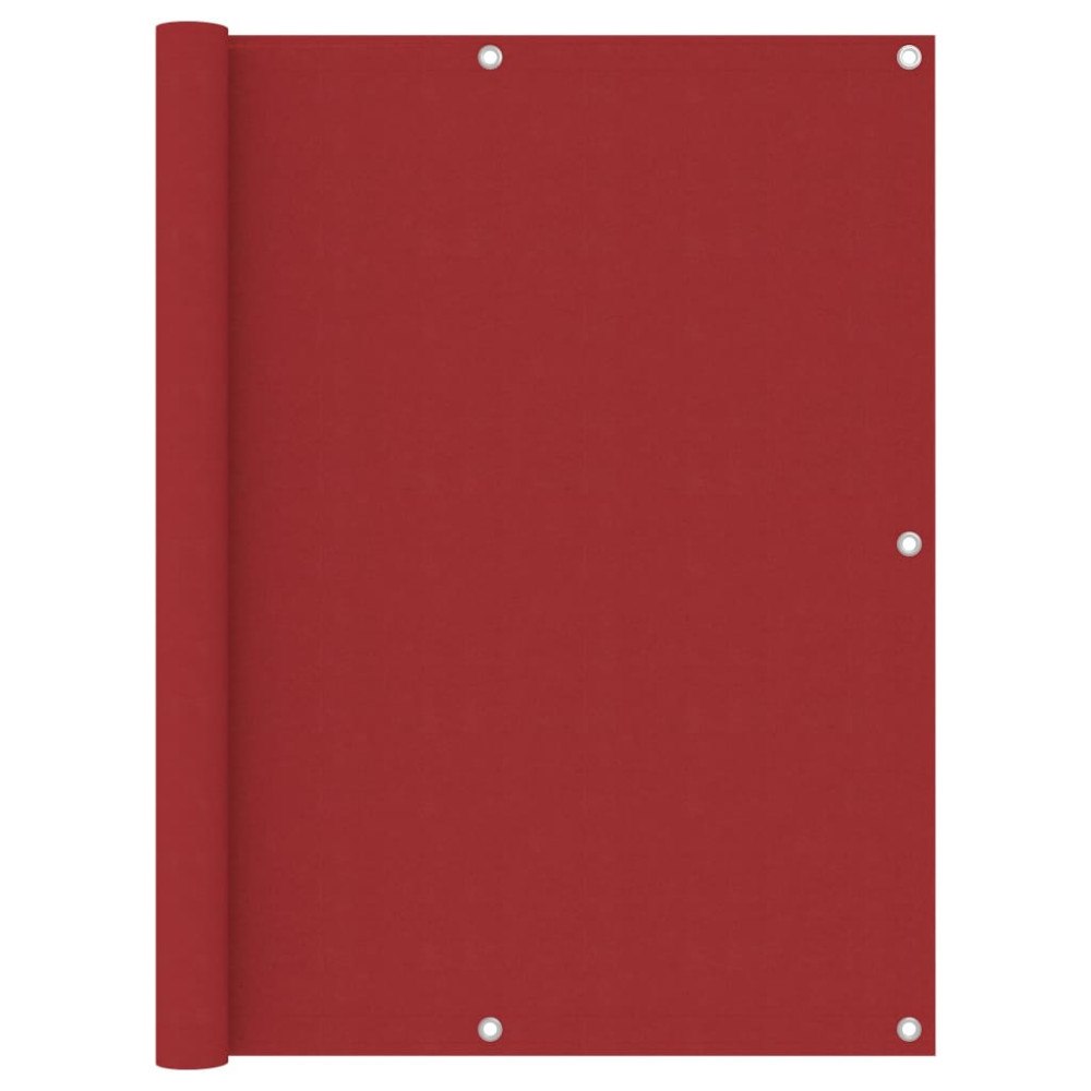 vidaXL Balkongskärm röd 120x300 cm oxfordtyg