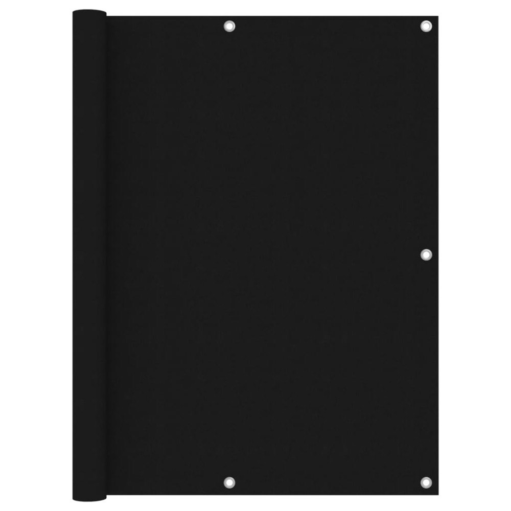 vidaXL Balkongskärm svart 120x600 cm oxfordtyg