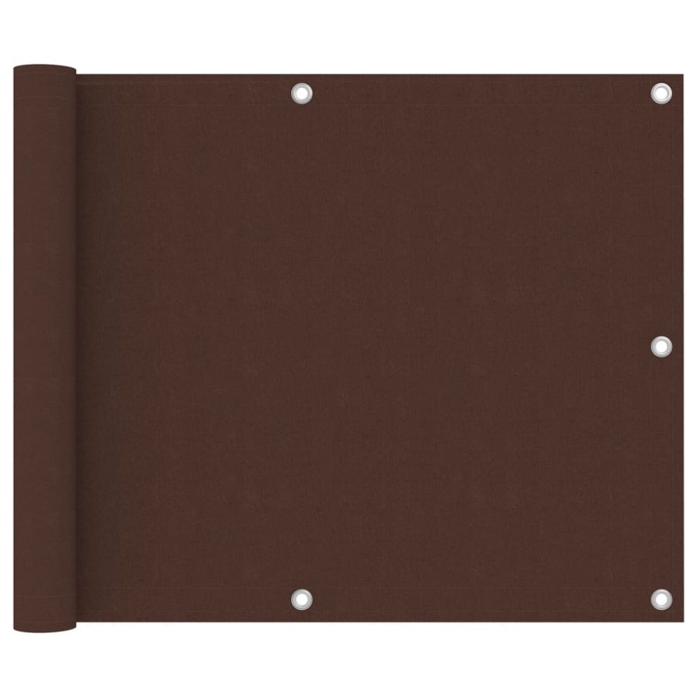 vidaXL Balkongskärm brun 75x400 cm oxfordtyg