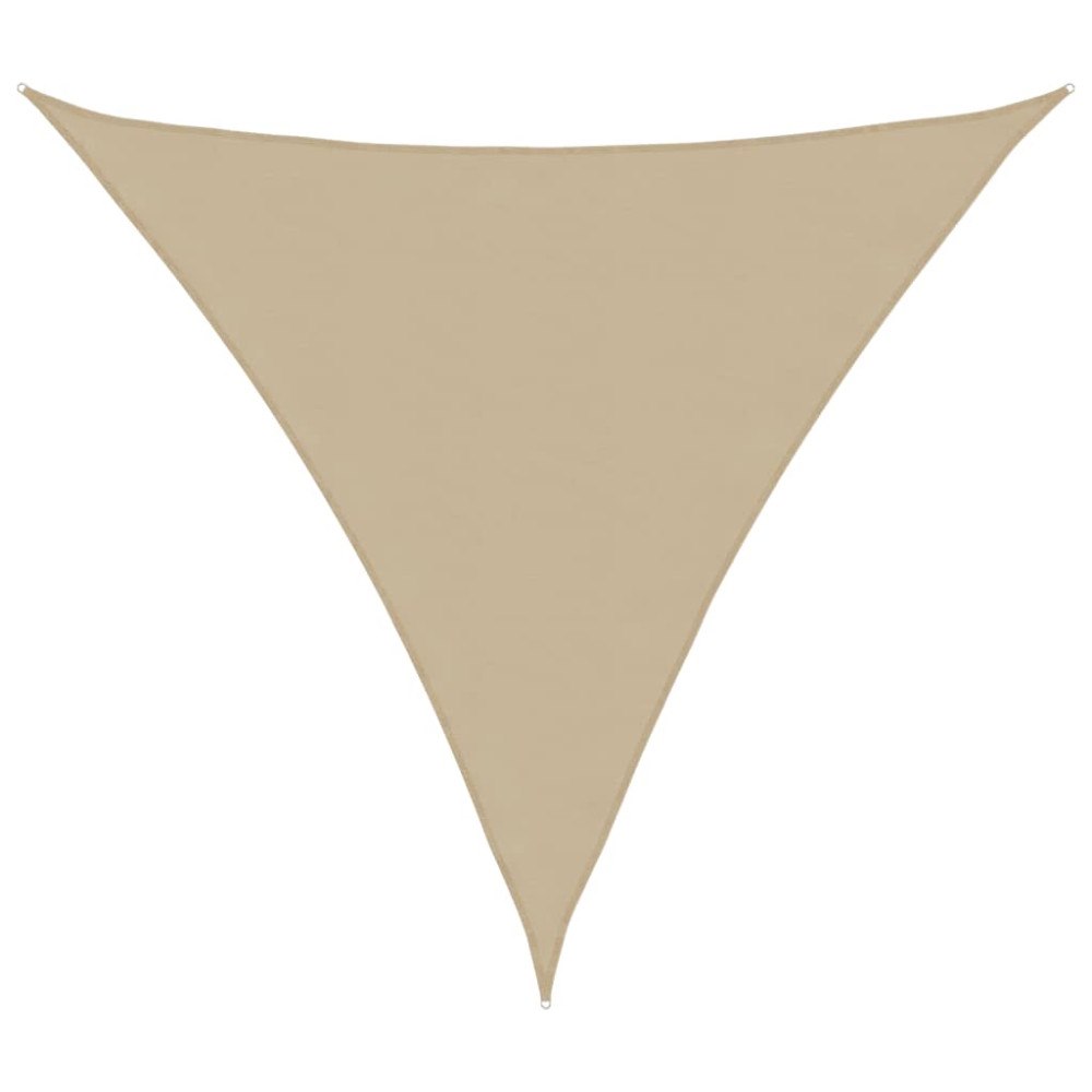 vidaXL Solsegel oxfordtyg trekantigt 3x3x3 m beige