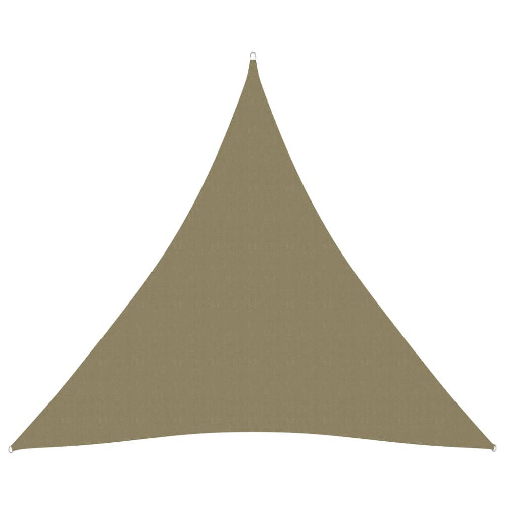 vidaXL Solsegel oxfordtyg trekantigt 3x3x3 m beige