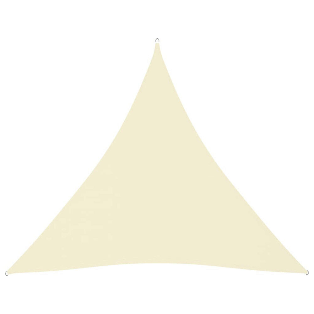 vidaXL Solsegel oxfordtyg trekantigt 6x6x6 m gräddvit