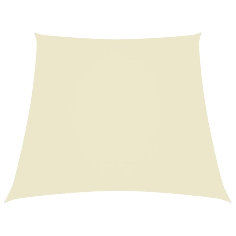 vidaXL Solsegel oxfordtyg trapets 2/4x3 m gräddvit