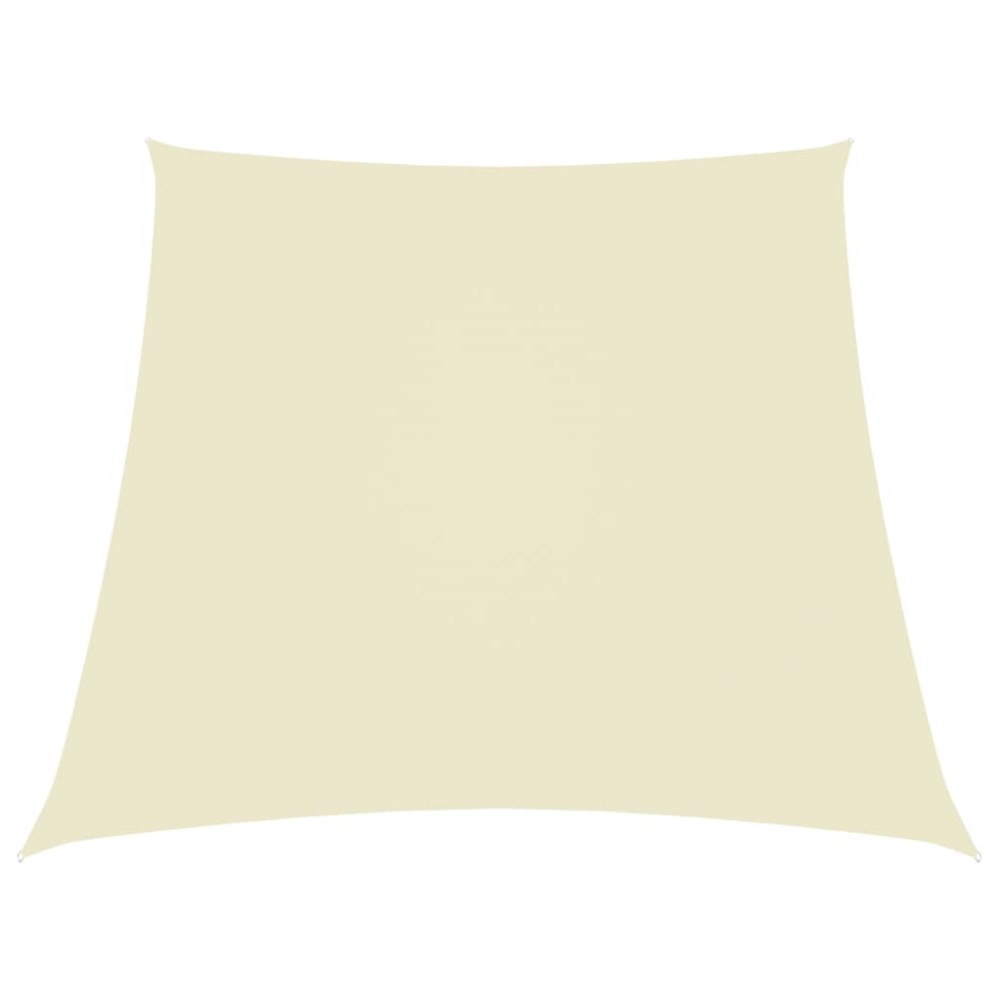 vidaXL Solsegel oxfordtyg trapets 3/5x4 m gräddvit
