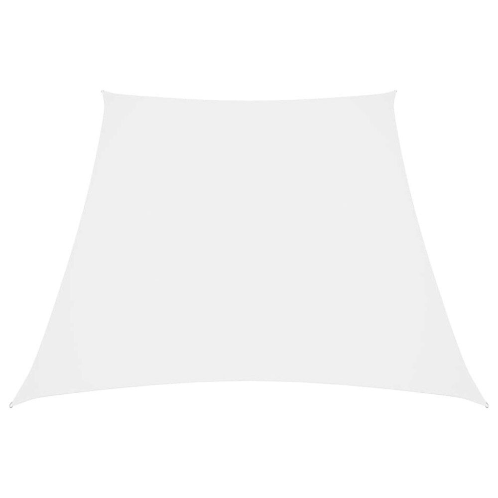 vidaXL Solsegel oxfordtyg trapets 3/5x4 m vit