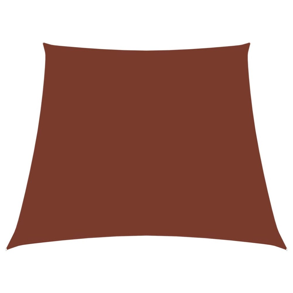 vidaXL Solsegel oxfordtyg trapets 2/4x3 m terrakotta