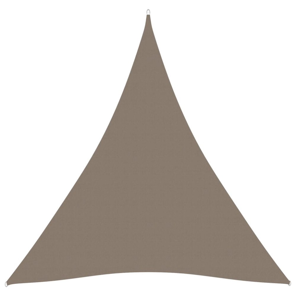 vidaXL Solsegel oxfordtyg trekantigt 3x3x3 m taupe