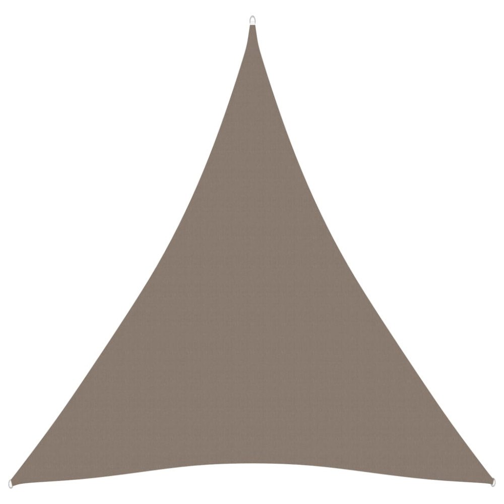 vidaXL Solsegel oxfordtyg trekantigt 4x4x4 m taupe