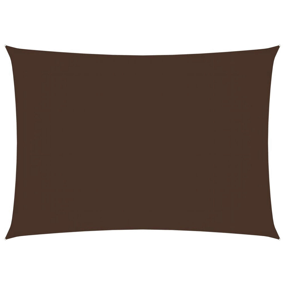 vidaXL Solsegel oxfordtyg rektangulärt 2x3 m brunt