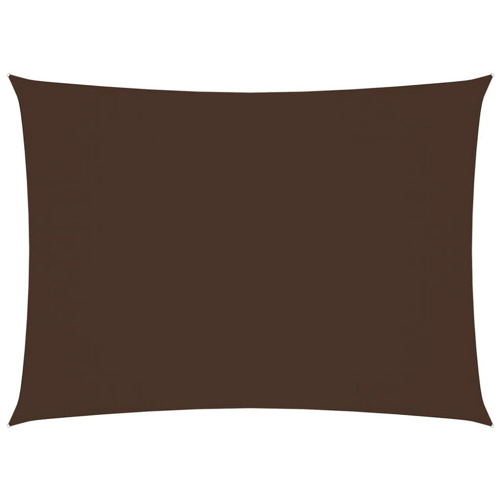 vidaXL Solsegel oxfordtyg rektangulärt 5x6 m brun