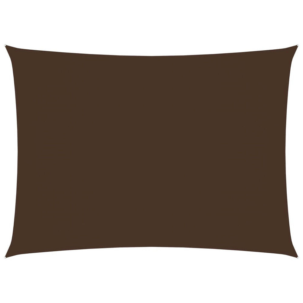 vidaXL Solsegel oxfordtyg rektangulärt 6x7 m brun