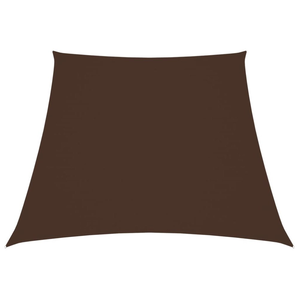 vidaXL Solsegel oxfordtyg trapets 2/4x3 m brun