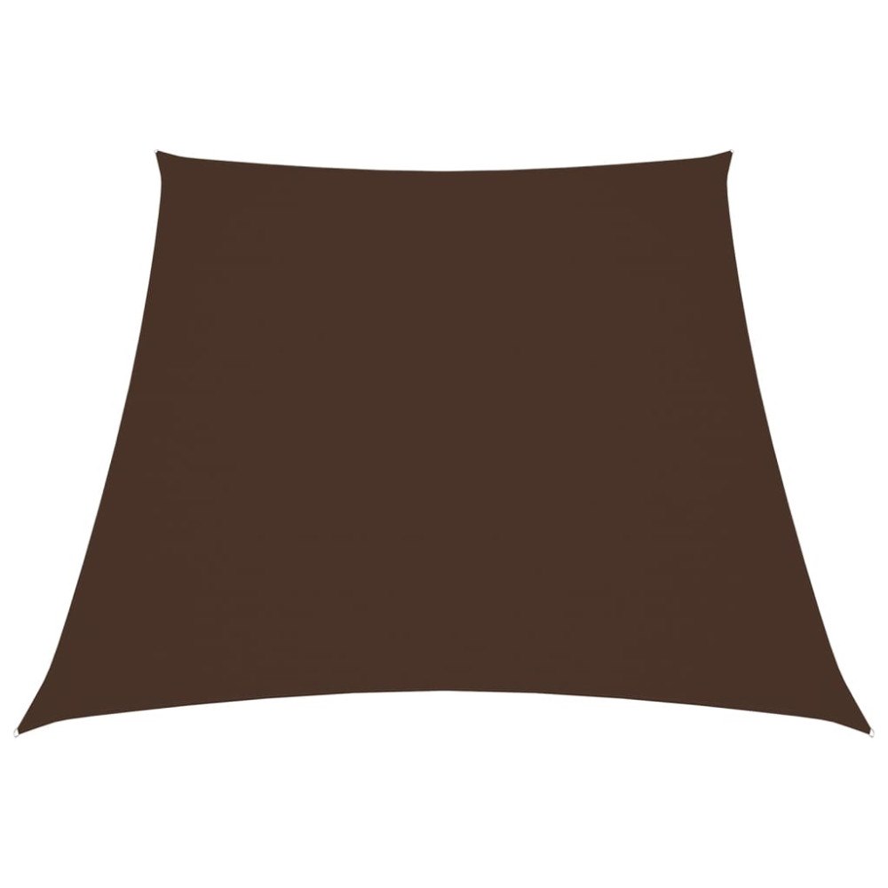 vidaXL Solsegel oxfordtyg trapets 3/4x3 m brun